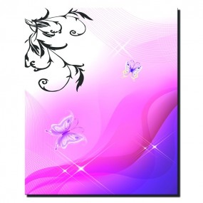 Tranh dán tường Bướm Hồng